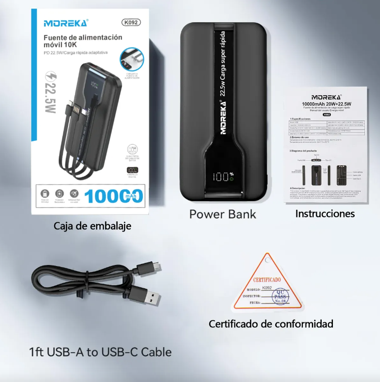 Moreka Power Bank 10,000mAh K092