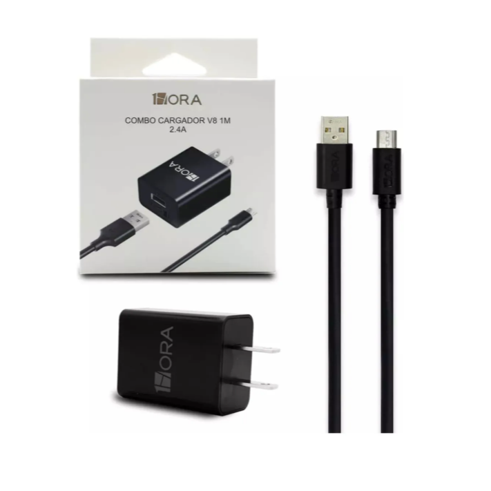 1Hora Combo Cargador Tipo C 2.4A GAR142